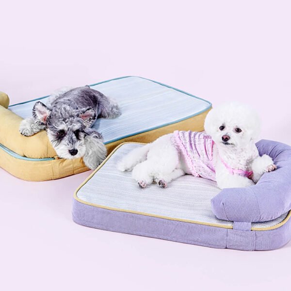 All Season Breathable Orthopedic Dog Bed with Waterproof Liner and Pillow - Image 2